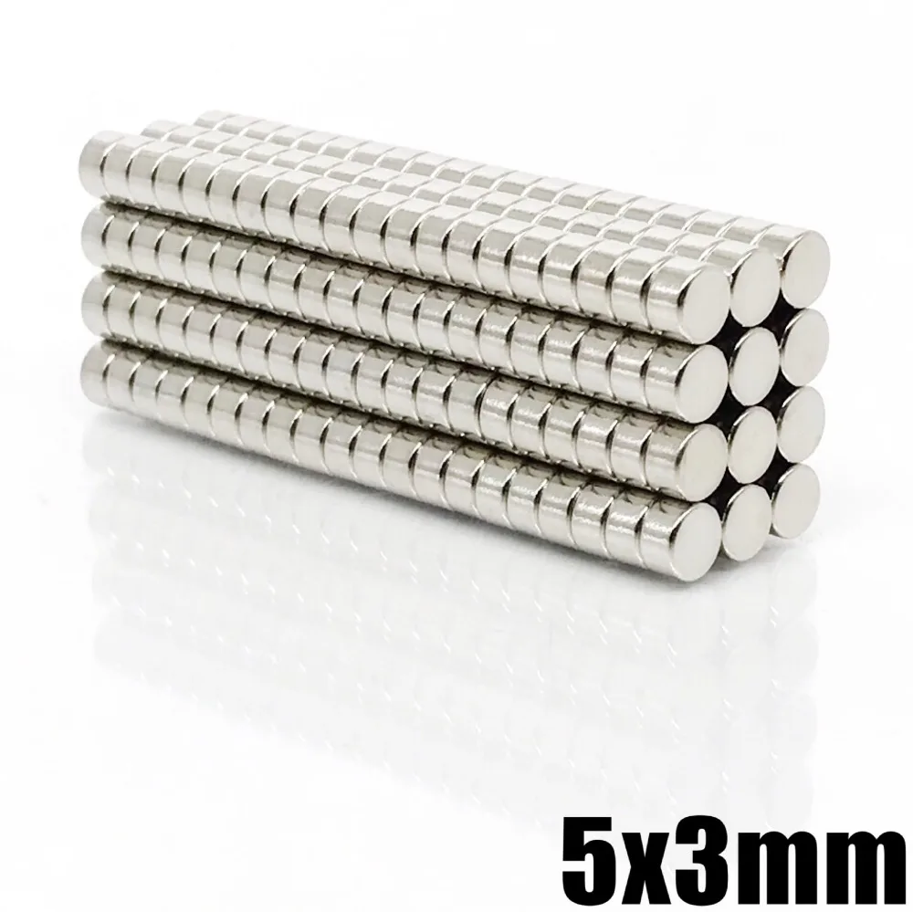 20~5000pcs 5x3 mm N35 Malé Okrúhle Silný Magnet 5 mm x 3 mm Plechu Neodýmu Magnet 5x3mm Trvalé NdFeB Magnety Silné 5*3 mm Obrázok 3