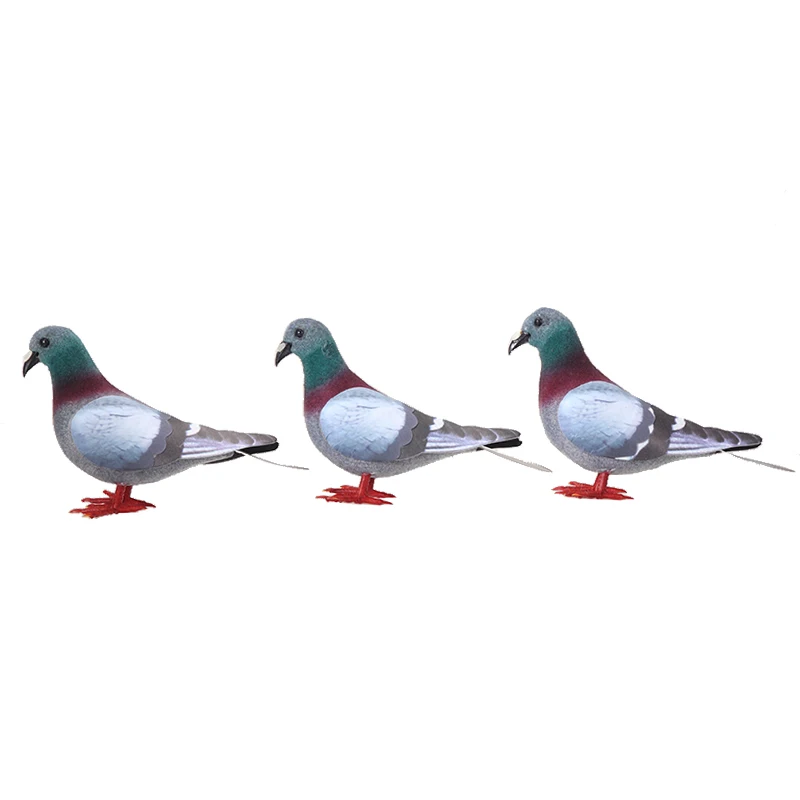 3ks Umelé Carft Vtákov, Holubov Model Simulácie Holub Pernatej Vtákov Falošné Ozdoby Záhrada Domáce Dekorácie Farba Náhodný Obrázok 1