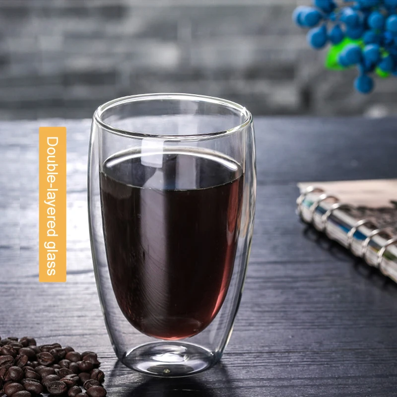 Dvojité steny sklo pohár drinkware espresso káva hrnček na pivné poháre poháre vo veľkom víno koktail shot glass jahody, mlieko, čaj hrnčeky Obrázok 3