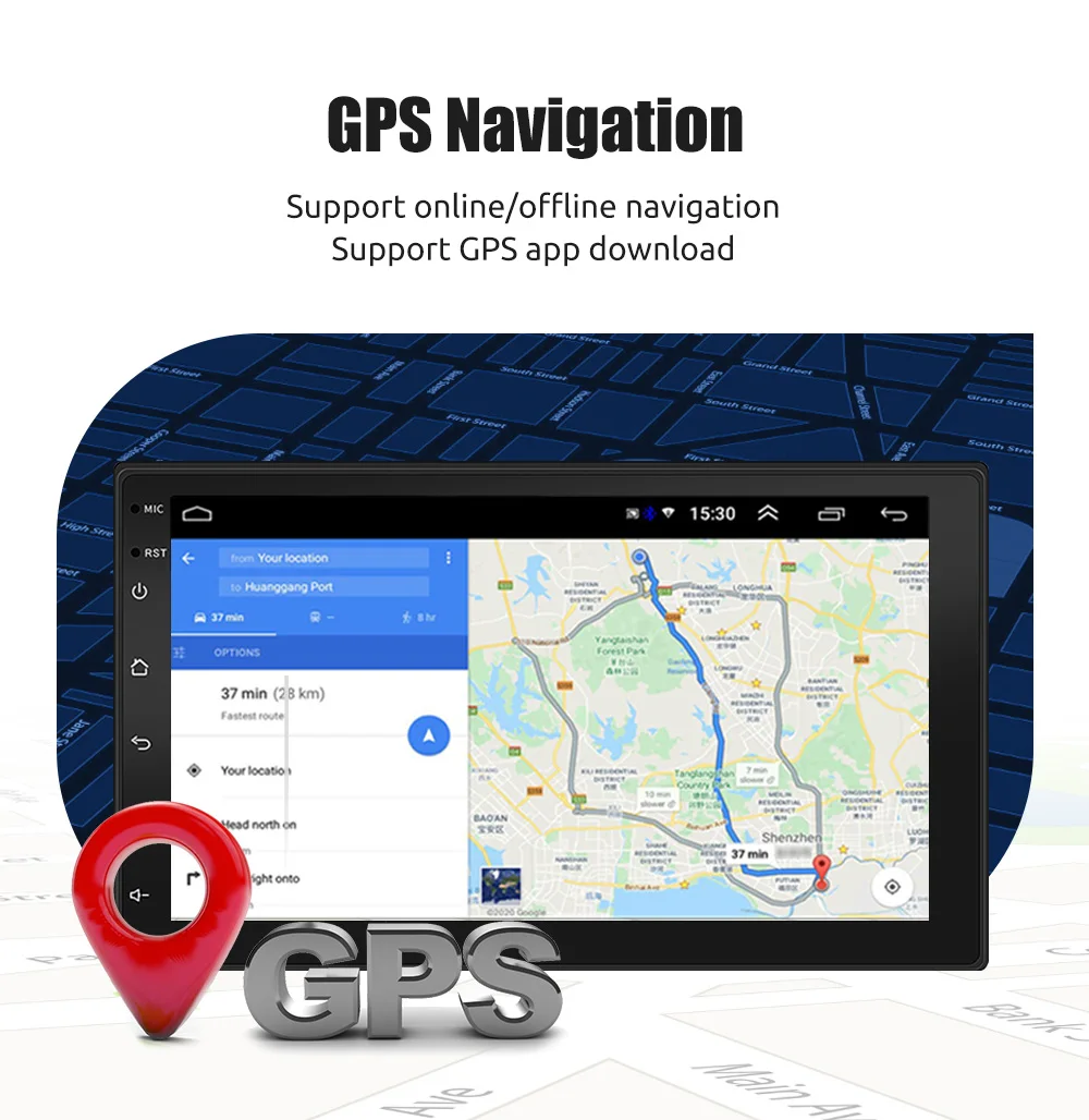 ESSGOO 7 9 10 Palcový 2 Din autorádia 2G 32G Android CarPlay Multimediálne Wifi GPS Hráč Univerzálny Stereo Rádia Pre Toyota, Nissan VW Obrázok 3