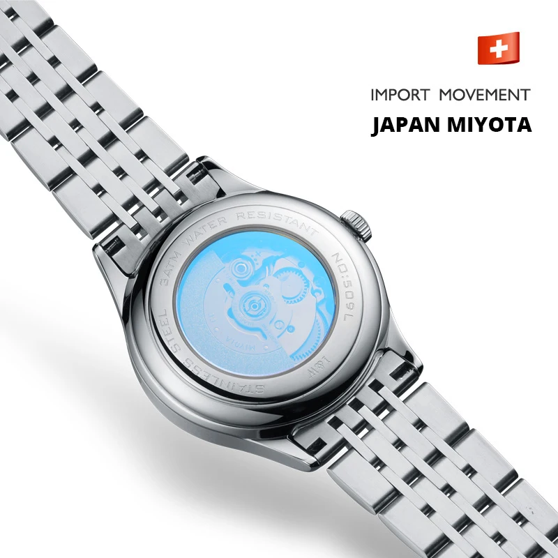 KARNEVAL Módne dámske Náramkové hodinky MIYOTA Pohybu Automatické Hodinky Ženy Sapphire Crystal Kalendár Vodotesné Hodinky pre ženy Obrázok 4