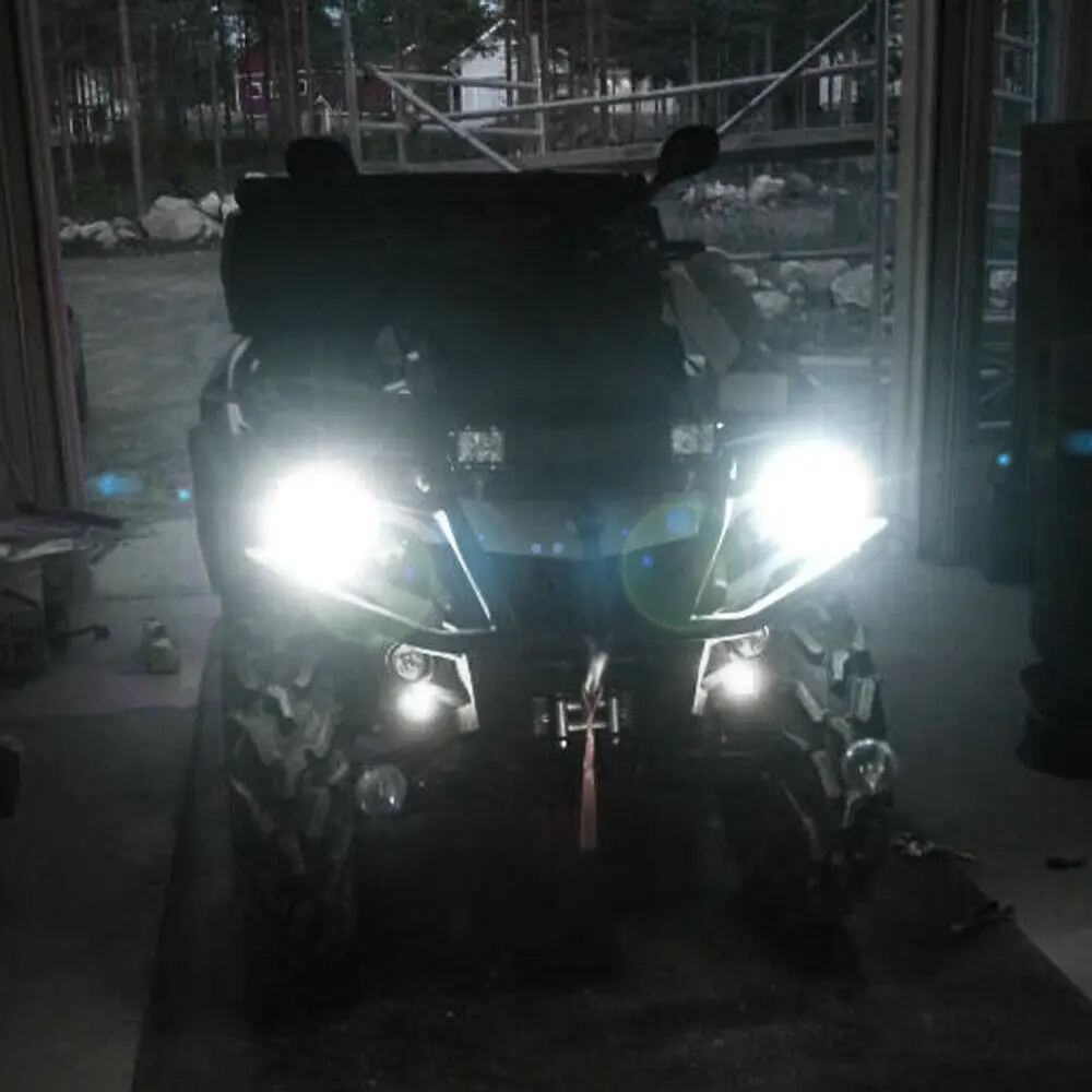 2x HID Biele LED Žiarovky Svetlometu Nahradiť hologen Na Yamaha Raptor 350 660R 700 700R YFM350R YFM660R ATV, UTV Obrázok 1