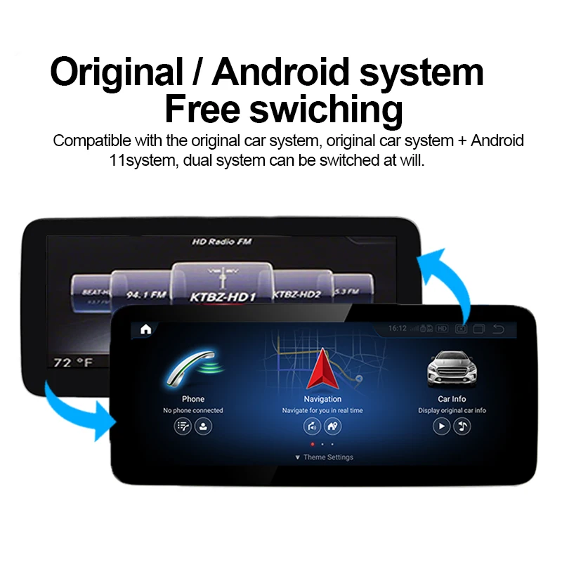Android 11 8Core 6 G+128 G 4G LTE Auta GPS Navigácie Multimediálny Prehrávač pre Mercedes Benz C Trieda GLC W205 S205 2010 2015 2016 2017 Obrázok 1