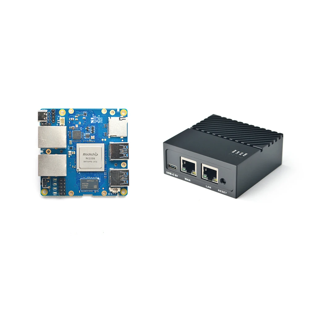 Smartfly NanoPi R4SE Rockchip RK3399 SOC Mini Prenosné Cestovný Router OpenWRT 4GB LPDDR4 32 GB eMMC Mali-T864 GPU 4K VP9 Dual VOP Obrázok 1