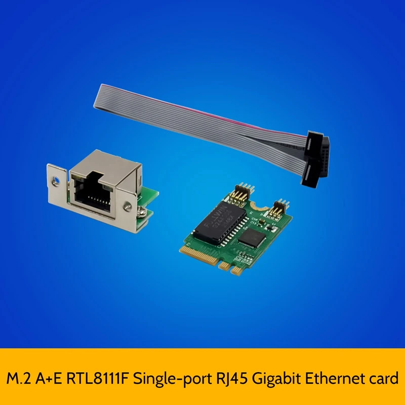Mini PCIE Sieťová Karta M. 2+E RTL8111F Gigabit Ethernet Karty, Jeden Port RJ45 Ethernet Sieťová Karta Obrázok 1