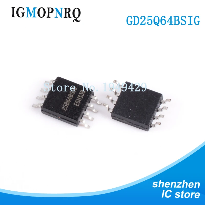 10pcs/veľa 25Q64BSIG 64M pamäťového čipu flash pamäťové čipy GD25Q64BSIG SMD SOP-8 autentické Obrázok 0