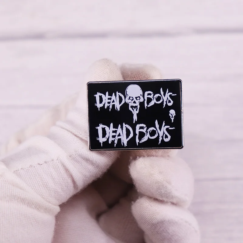 Rocková Skupina Dead Boys Skull Logo Brošňa Smalt Pin Brošne Kovové Odznaky Preklopke Kolíky Denim Jacket Šperky, Doplnky, Darčeky Obrázok 1