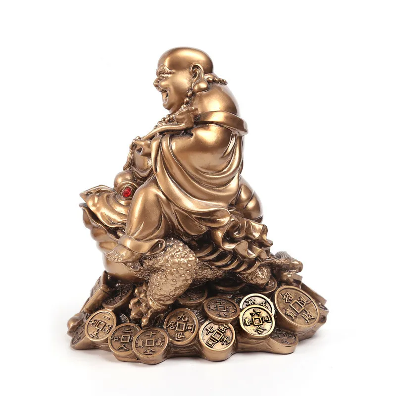 Čínsky Mido Buddha Korytnačka a Sochy Budhu Sochárstvo, Živice Moderného Umenia, Socha, Domov Feng Shui Dekorácie, ropucha Smeje Buddha Obrázok 2