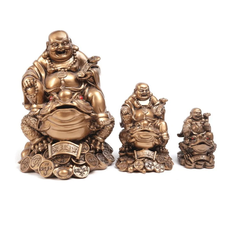 Čínsky Mido Buddha Korytnačka a Sochy Budhu Sochárstvo, Živice Moderného Umenia, Socha, Domov Feng Shui Dekorácie, ropucha Smeje Buddha Obrázok 4