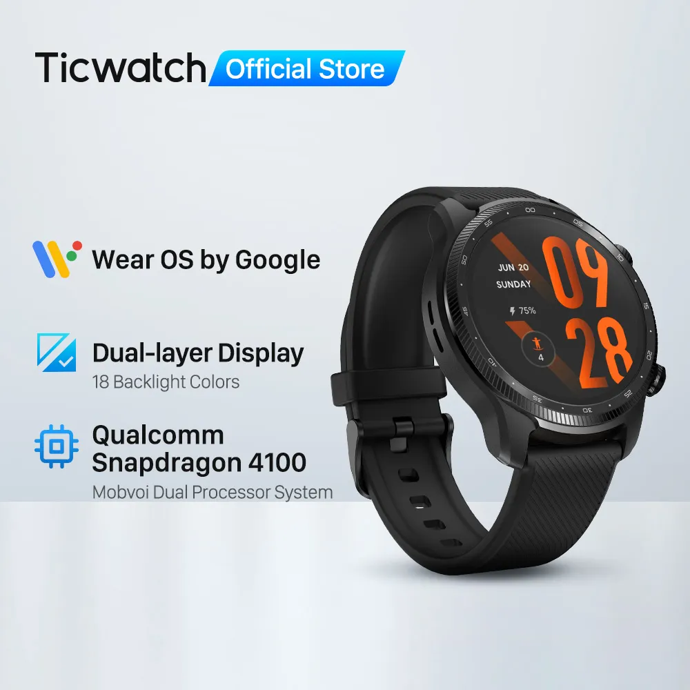TicWatch Pro 3 Ultra GPS Nosenie OS Smartwatch Mužov Qualcomm 4100 Mobvoi Duálny Procesor Systému Sledovať Kyslíka v Krvi, Monitorovanie Obrázok 0