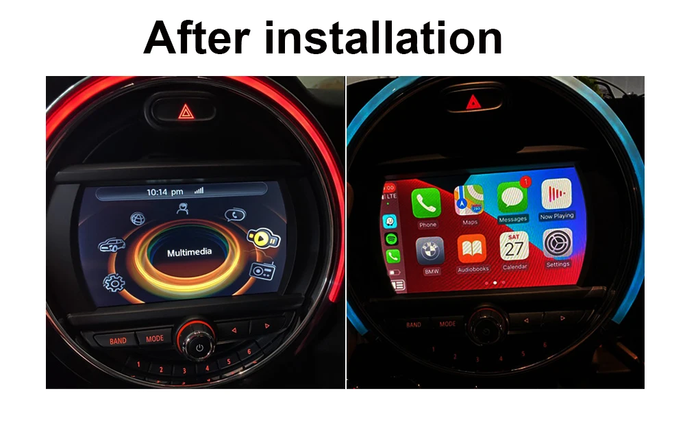 Bezdrôtové Apple CarPlay Android Auto Dekodér Pre BMW Mini Cooper F54 F55 F56 F60 2014-2018 NBT Systém Obrazovke Podporu Zadná Kamera Obrázok 5