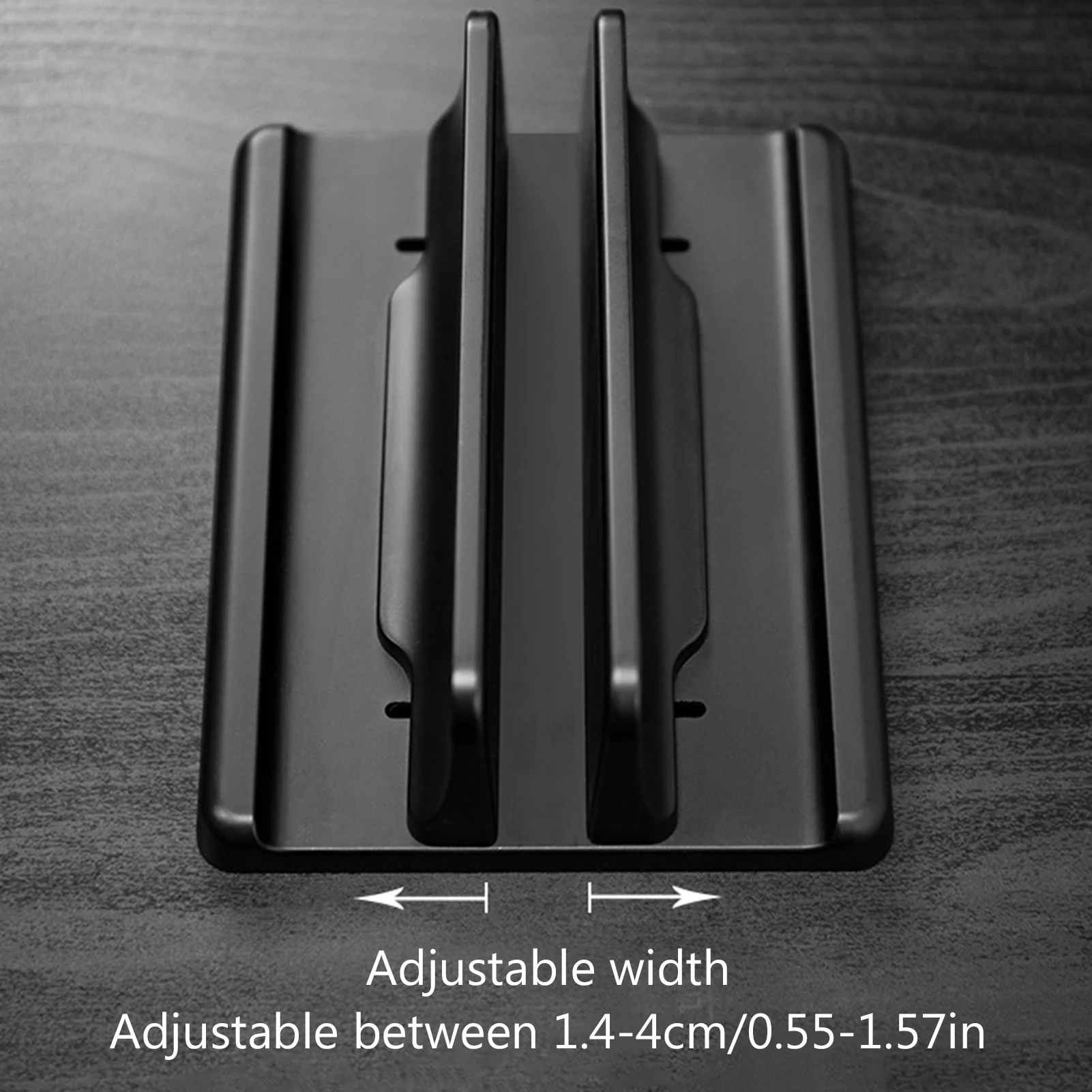 Prenosné Vertikálne Nastaviteľný Hliníkový Stojan Ploche Dual Slot Notebook Tablet Base Mount Držiak Dock Pre Macbook Pro Vzduchu Obrázok 3