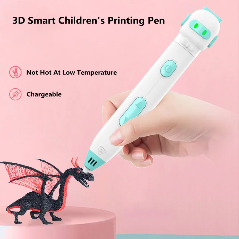 3D Tlač Pero Pre Deti 3D Kreslenie Tlač Ceruzka Kompatibilné PCL Bezpečnostné Vlákna Pre Dieťa Vzdelávania Vianočný Darček k Narodeninám Obrázok 4