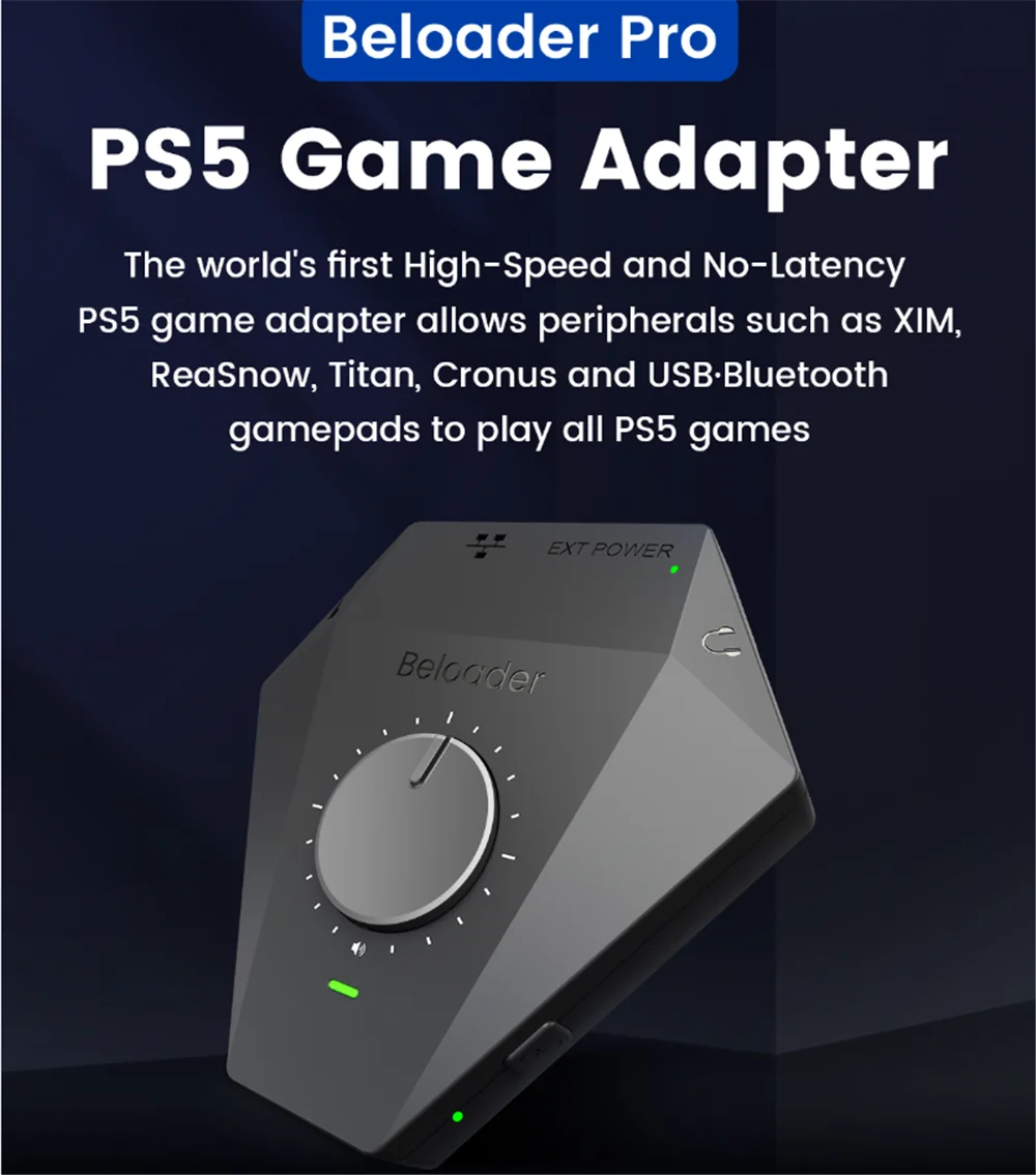 Beloader pro Pre PS5 adaptér hrať všetky P5 hry Radič Klávesnice, Myši Prevodník USB Bluetooth5.0 Gamepad pre prepínanie xone Obrázok 5