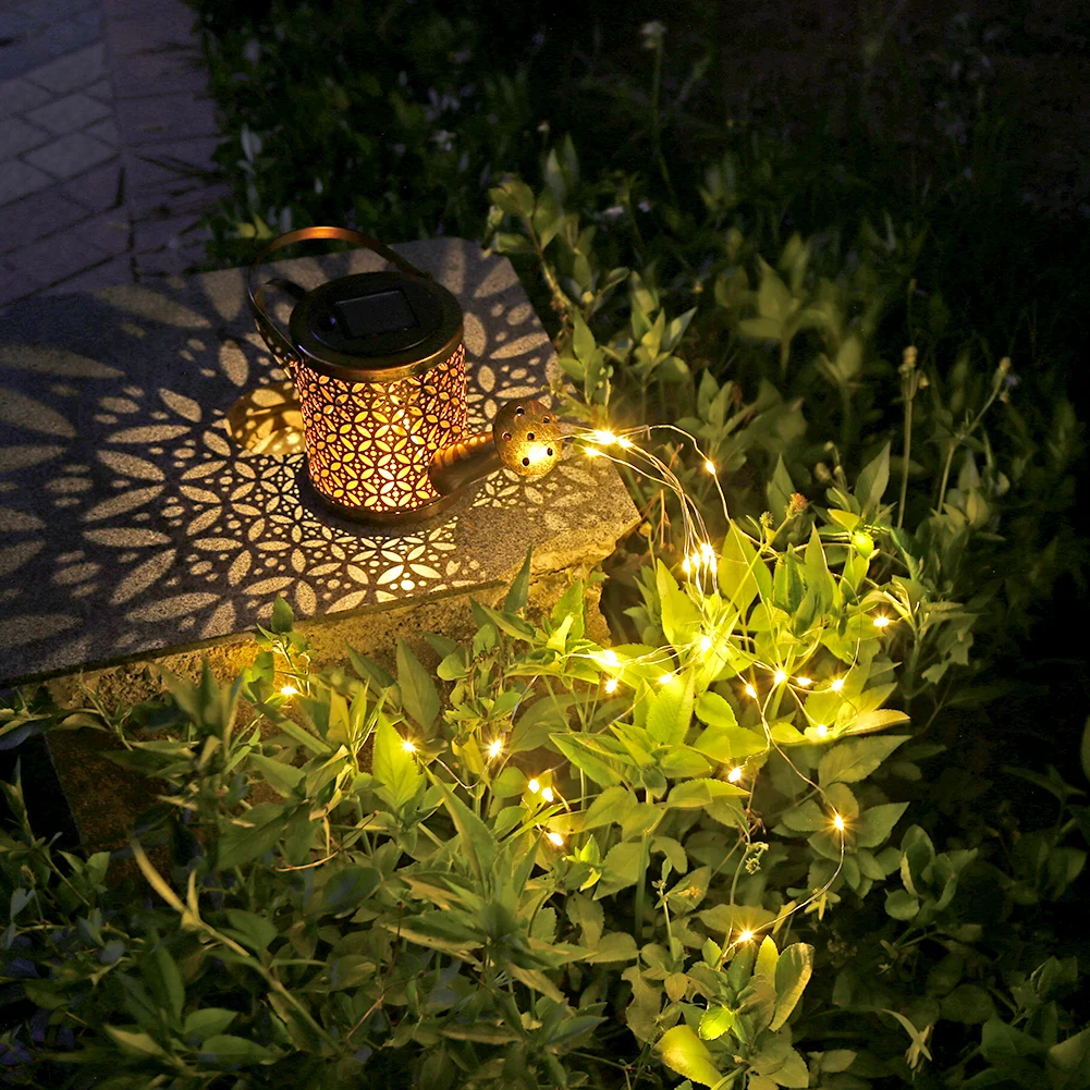 LED Solárne Zavlažovanie Môže Svetlá Nepremokavé Domov Záhrada Dvore Umenie Lampa Duté Vody Posypeme Premietacie Krajiny Dekoratívne Lampy Obrázok 3