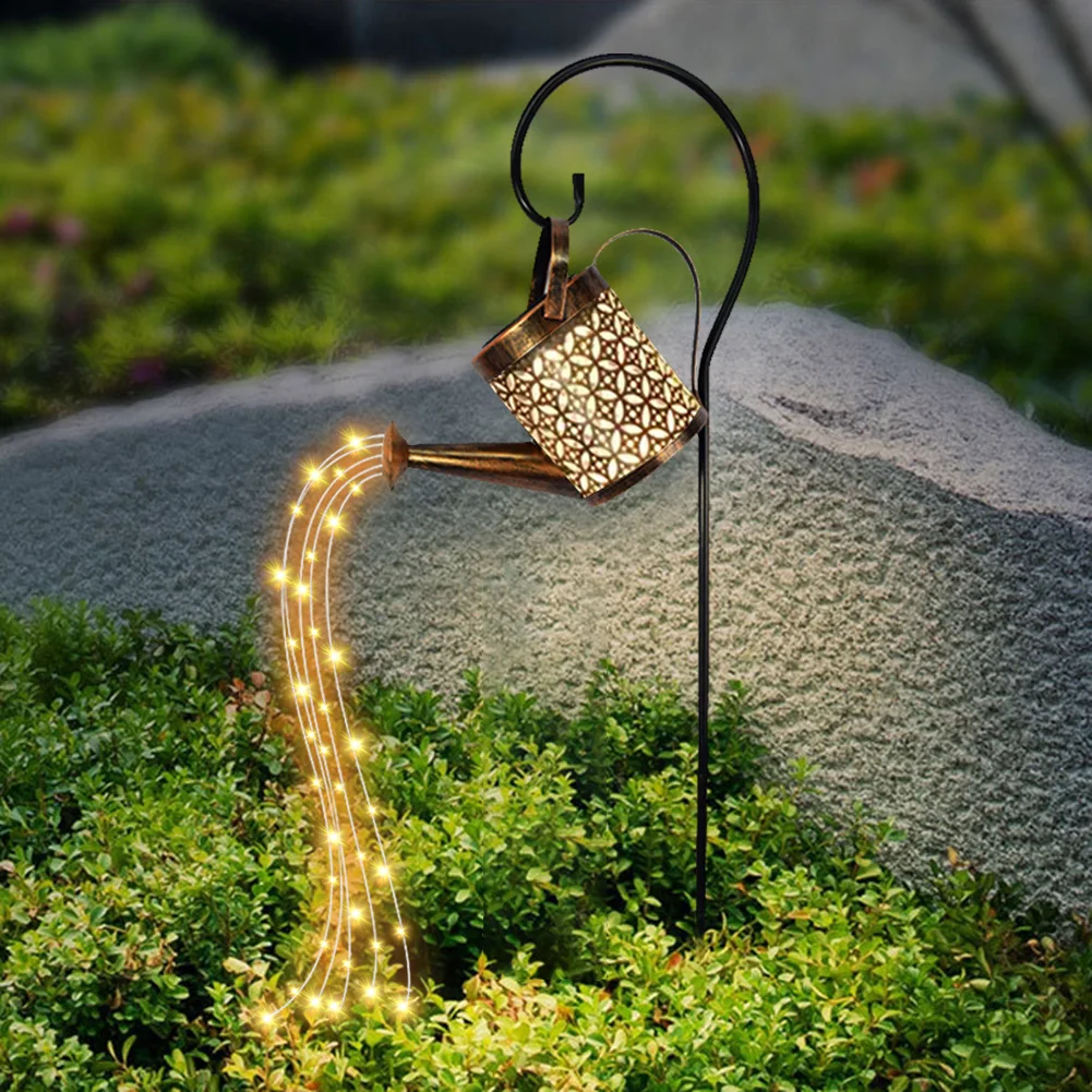 LED Solárne Zavlažovanie Môže Svetlá Nepremokavé Domov Záhrada Dvore Umenie Lampa Duté Vody Posypeme Premietacie Krajiny Dekoratívne Lampy Obrázok 4