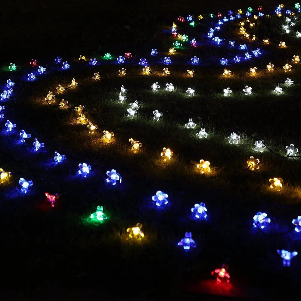 Sakura Ulici Garland Trávnik Lampa Garden Vianoce Svadba Dekor Svetlo Slnečné Svetlo Led Vonkajšie Víla String Svetlá Dekorácie Obrázok 5