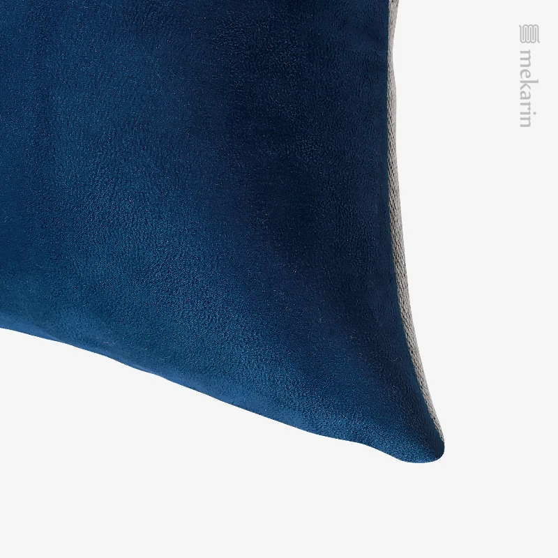 Modré a sivé kontrast farieb obývacia izba gauč vankúš Nordic light luxusné mäkké oblečenie pás obliečky na vankúš model štvorcový vankúš Obrázok 2