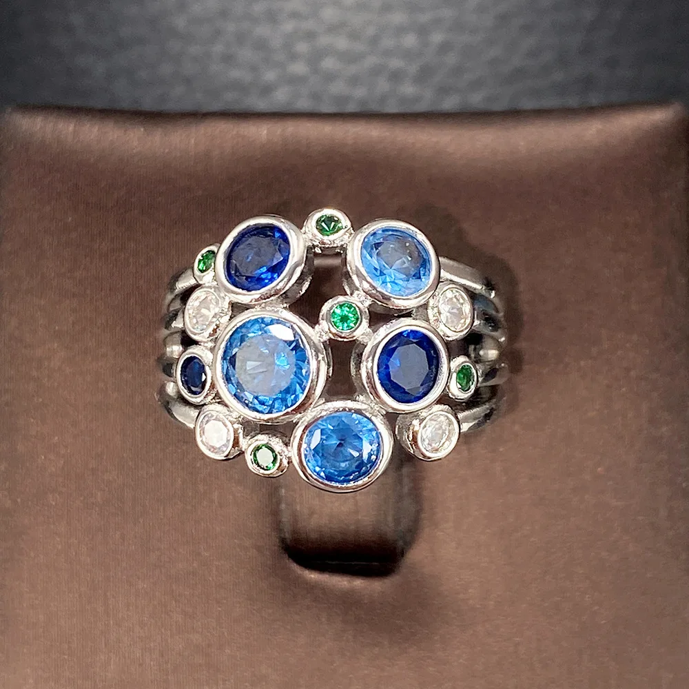 Strieborná Farba Snubné Prstene Jednoduché Geometrické Široký Dutý Kruhu Ručne vyrábané Šperky pre Ženy Nerezový Krúžok 2022 Obrázok 1