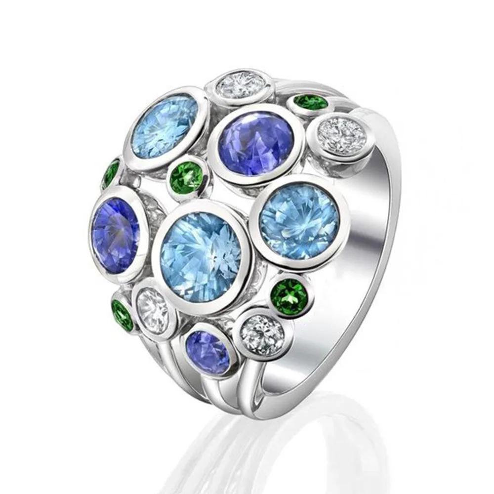 Strieborná Farba Snubné Prstene Jednoduché Geometrické Široký Dutý Kruhu Ručne vyrábané Šperky pre Ženy Nerezový Krúžok 2022 Obrázok 5