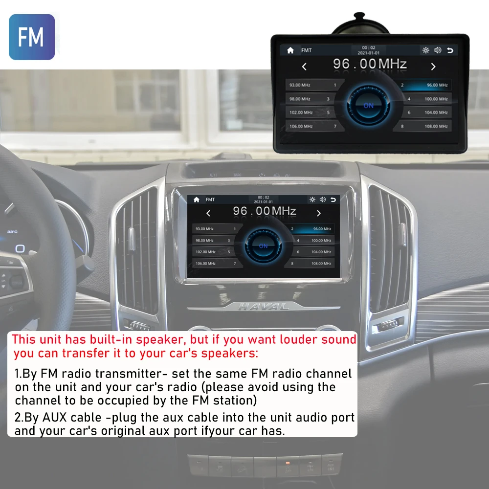 7 Palcový Dotykový Displej Prenosné Linux Monitor Bezdrôtový CarPlay Android Auto Multimediálne Navigáciu HD 1080P HD Stereo Zadná Kamera Obrázok 4