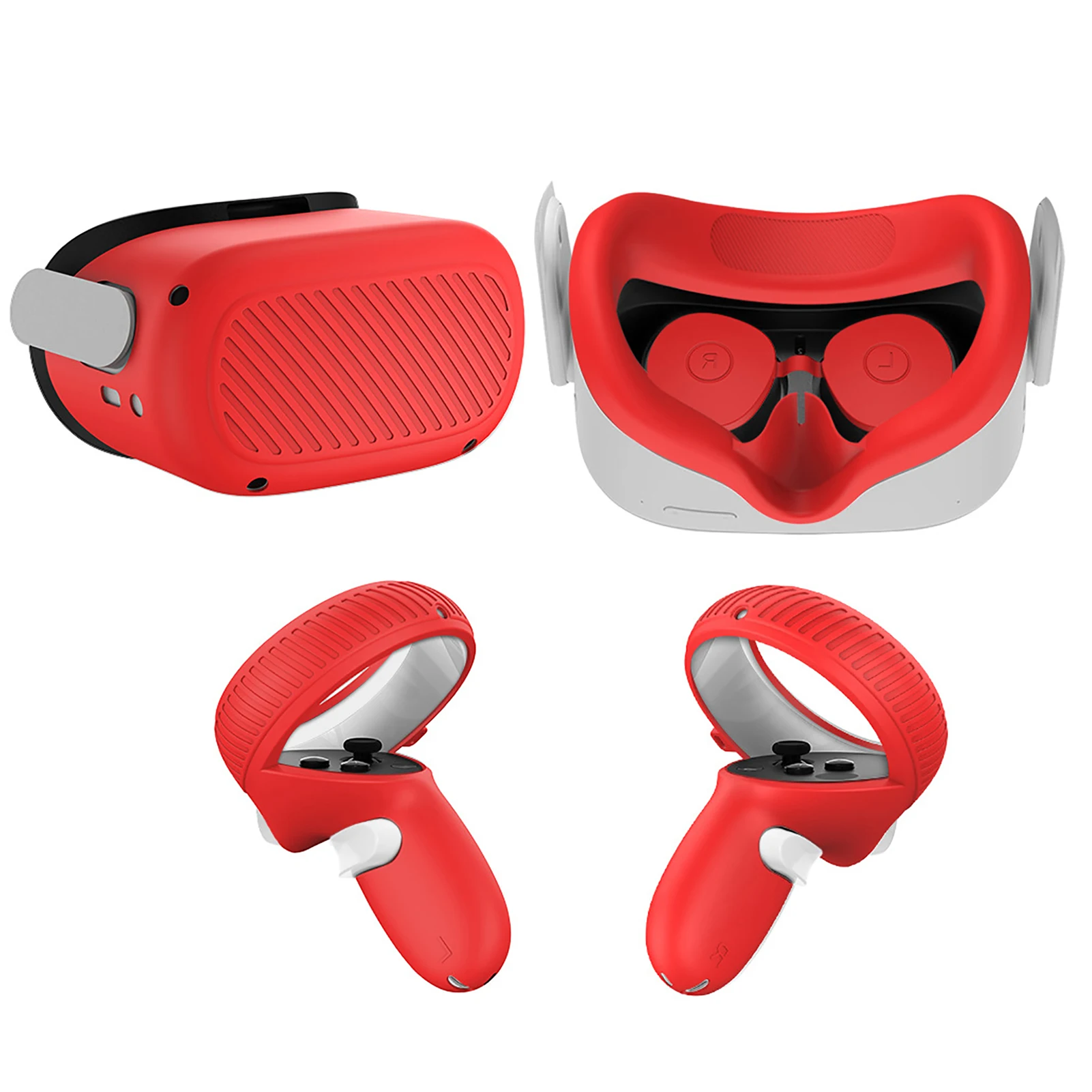 Silikónový Ochranný Kryt Pre Oculus Quest 2 VR Headset Tvár Objektív Rukoväť Kryt Okuliare Prípade Shell Oko Pad VR Príslušenstvo Obrázok 4