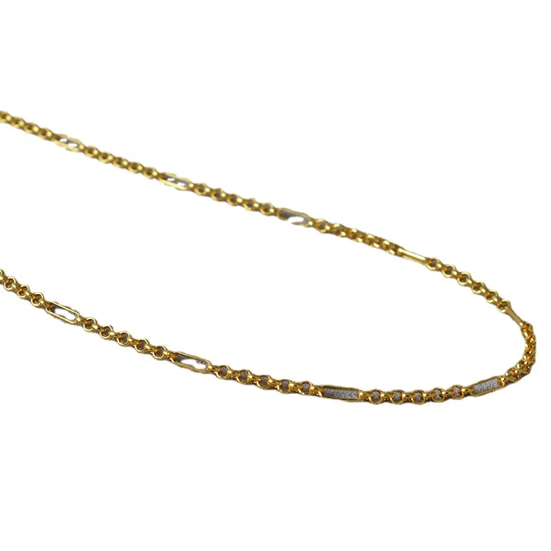 LONDANY náhrdelník francúzsky menšinový retro jednoduché krúžok mosadz dvojité vrstvený náhrdelník dlhý sveter reťazca ženy Obrázok 4