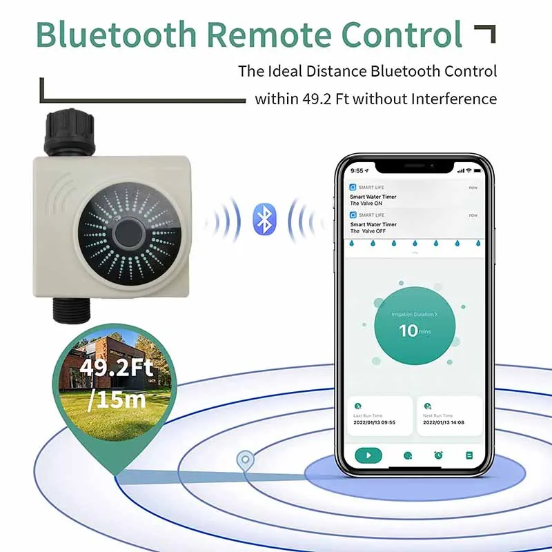 Automatické Diaľkové Vody Časovač Bluetooth, Wifi Zavlažovanie Záhrady Časovač Smart Batérie, Zavlažovanie Radič Ovládanie Cez Smartphone Obrázok 1