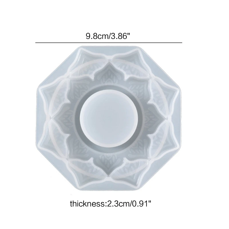 R3MC Lotosový Kvet Silikónové Formy Tealight Sviečky Držiteľov Živice Forma Svietnik urob si sám Obrázok 2