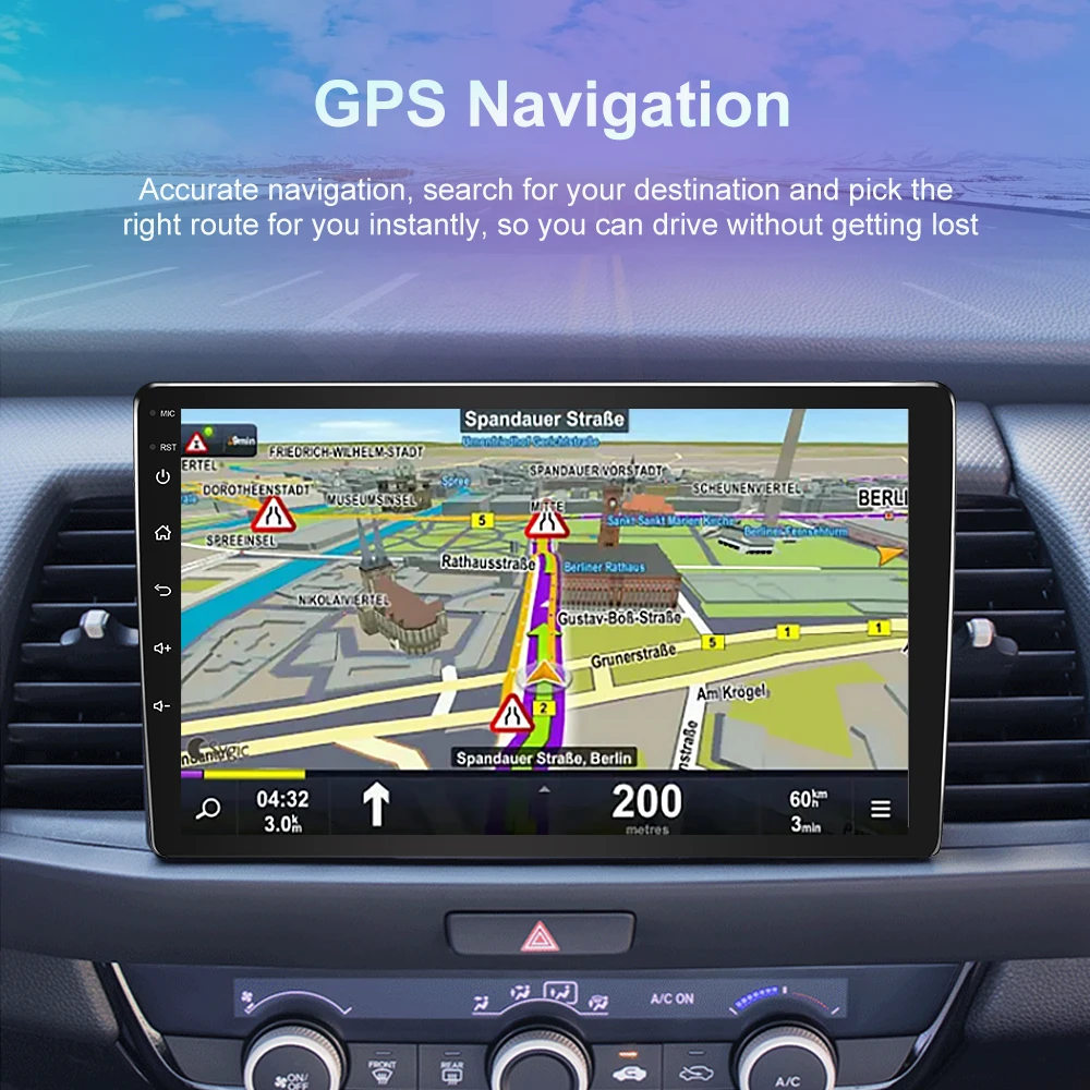 360° Panoramac Navigácia, autorádio 2 Din 7/910 Palcový 4G Android 11 Multimediálny Prehrávač, Android Auto Carplay Mapu AI Hlas GPS, Dvd Obrázok 4