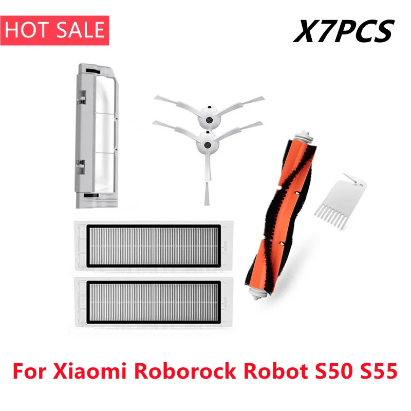 Pre Xiao Roborock Robot S50 S55 Vysávač Náhradných Dielov Stavebnice Mop Utierky Vlhké Zberného filter Side Brush Roll Kefa Nádrž na Vodu Obrázok 0