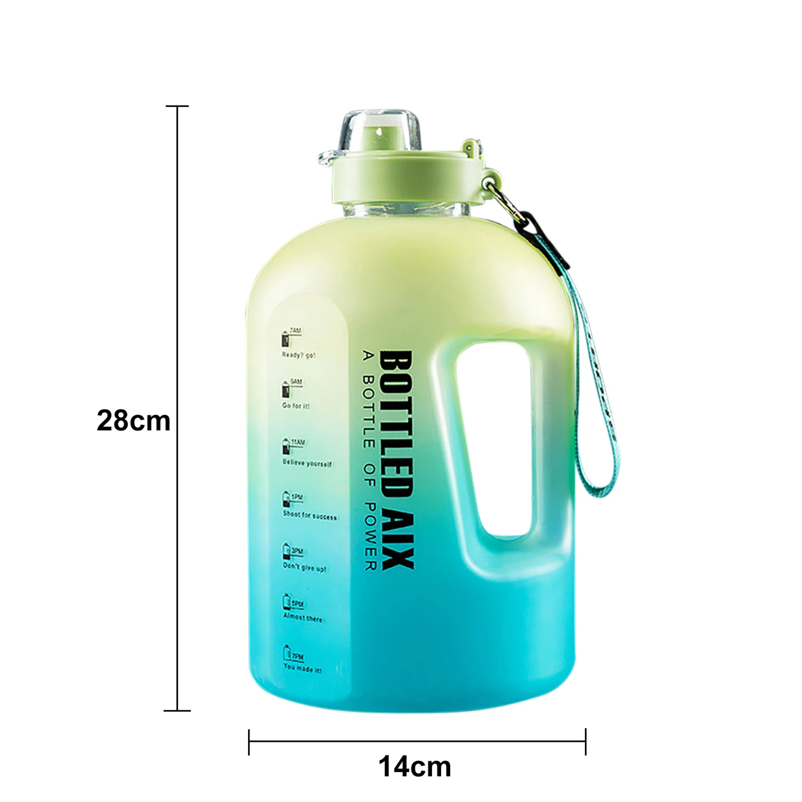 2.2 L Fľaša na Vodu Šport veľkou Kapacitou 1 Galón Vody Fľašu S Časovom Meradle BPA Free Plastové Fľaše Vonkajšie Fitness Pohár Vody Obrázok 5