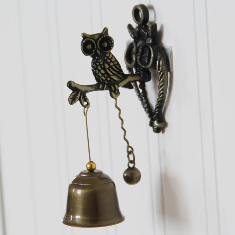 Nostalgické Retro štýl zvierat dvere, zvončeky kovov železa zvony zvonkohry ozdoby Obrázok 1