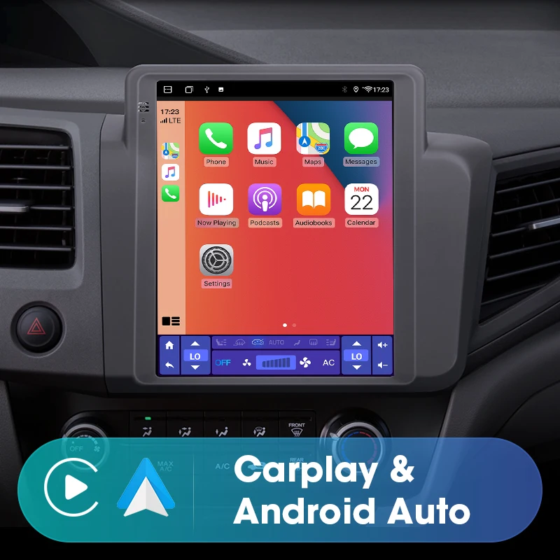 Pre HONDA CIVIC 2012-2015 Android 11 autorádia Multimidia Video Prehrávač, Navigácia Carplay 2 din GPS Hlavu Jednotka Stereo 9.7