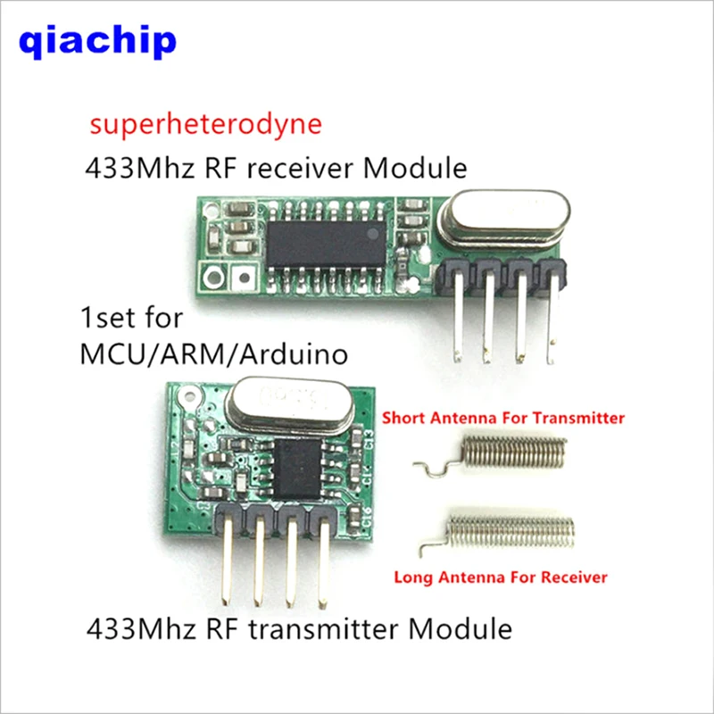 1Pc 433 Mhz Superheterodyne RF Prijímač A Vysielač Modul Pre Arduino Uno Bezdrôtového Modulu Diy Kit 433Mhz Diaľkové Ovládanie Obrázok 4