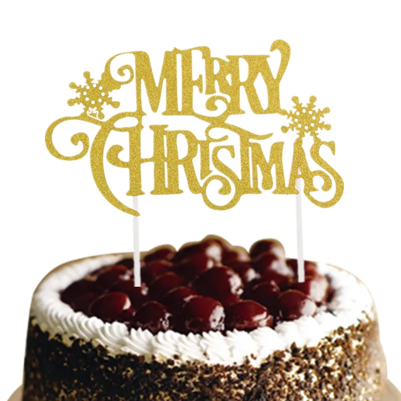 Happy Birthday Cake Vňaťou robíme Veselé Vianoce Pán Pani Svadobné Šťastný Nový Rok Dekorácie, Party Cupcake Dekor Pečenie DIY Zlato Obrázok 2