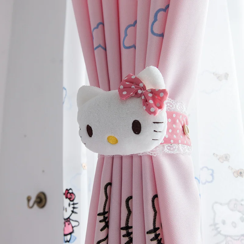 2 ks Sanrio Hello Kitty Plyšové Opony Pracky Kreatívne Domáce Moje Melódie Záves Klip Roztomilé Dievčatá, Izba Opony Popruh Domáce Dekorácie Obrázok 3