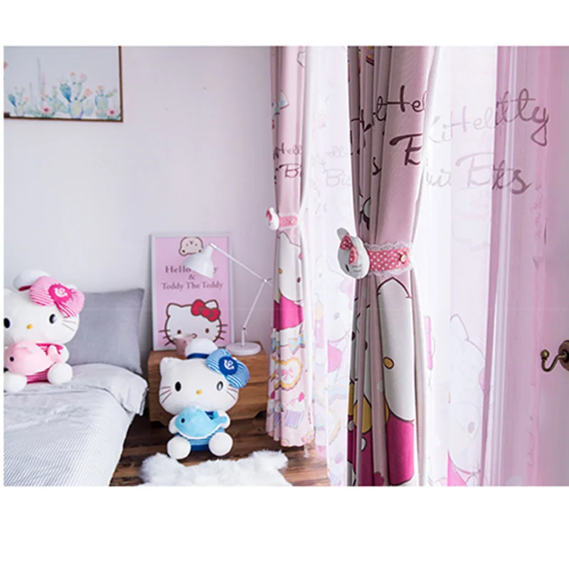 2 ks Sanrio Hello Kitty Plyšové Opony Pracky Kreatívne Domáce Moje Melódie Záves Klip Roztomilé Dievčatá, Izba Opony Popruh Domáce Dekorácie Obrázok 5