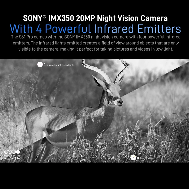 [Svetová Premiéra] DOOGEE S61 Série Robustný Telefón 20MP Night Vision Camera Viacerými Späť Prípade Dizajn IP68/IP69K 5180mAh Batérie Obrázok 2