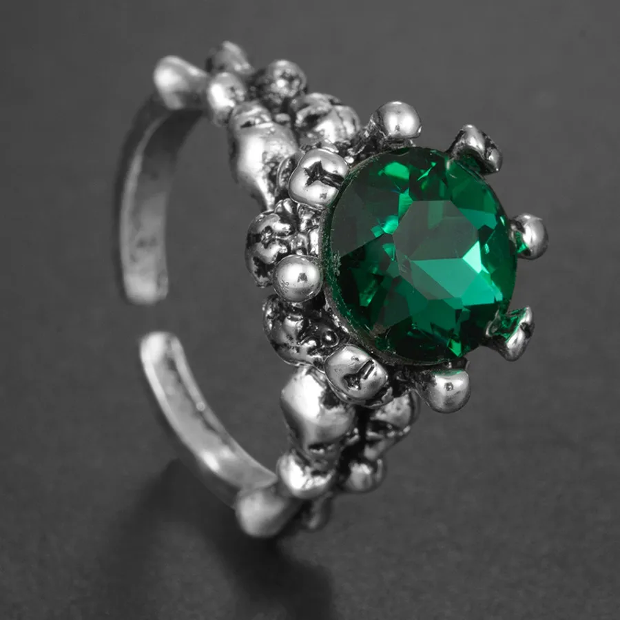 Luxusné Zelený Modrý Kameň Crystal Prst Prstene Pre Ženy Slivery Farba Svadobné Zapojenie Pásma Šperky, Darčeky 2022 Nové Obrázok 1
