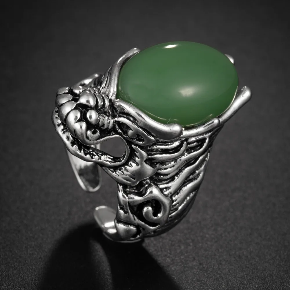 Luxusné Zelený Modrý Kameň Crystal Prst Prstene Pre Ženy Slivery Farba Svadobné Zapojenie Pásma Šperky, Darčeky 2022 Nové Obrázok 2