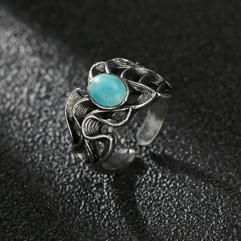Luxusné Zelený Modrý Kameň Crystal Prst Prstene Pre Ženy Slivery Farba Svadobné Zapojenie Pásma Šperky, Darčeky 2022 Nové Obrázok 4