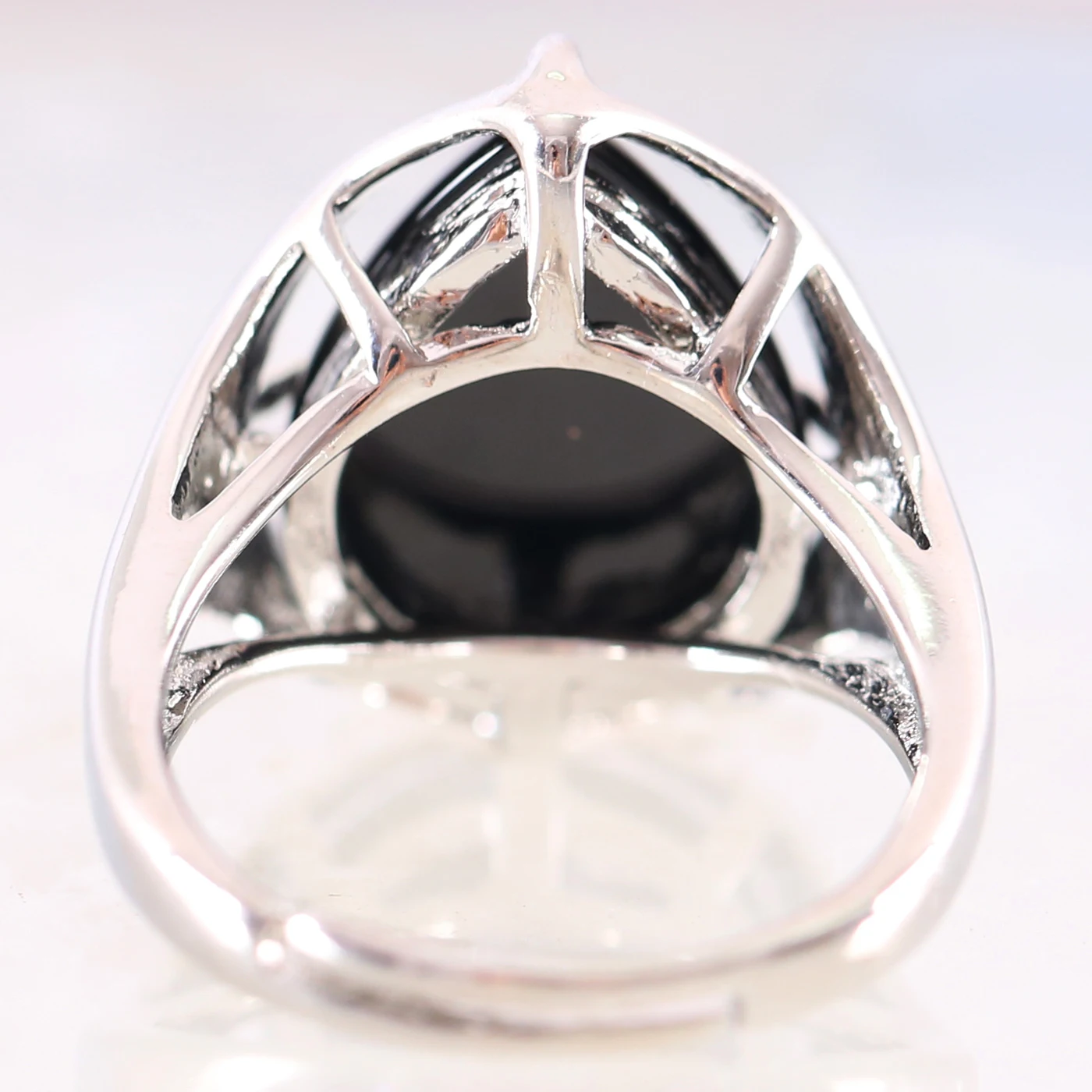 Prírodný Kameň Srdca Perličiek Black Onyx Krúžok Nastaviteľné Prst Prsteň Pre Ženy Šperky Darček KABÍNY Cabochon Z242 Obrázok 1