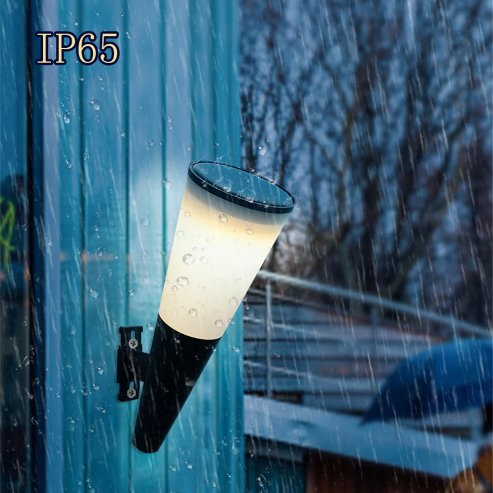 Inteligentné Solárne LED Nástenné svietidlo Vonkajšie Nepremokavé Záhrada Dekor Lampa na Stenu Sconce na Balkón Dvore, Terasa, Plot, Vonkajšie Solárne Lampy Obrázok 4