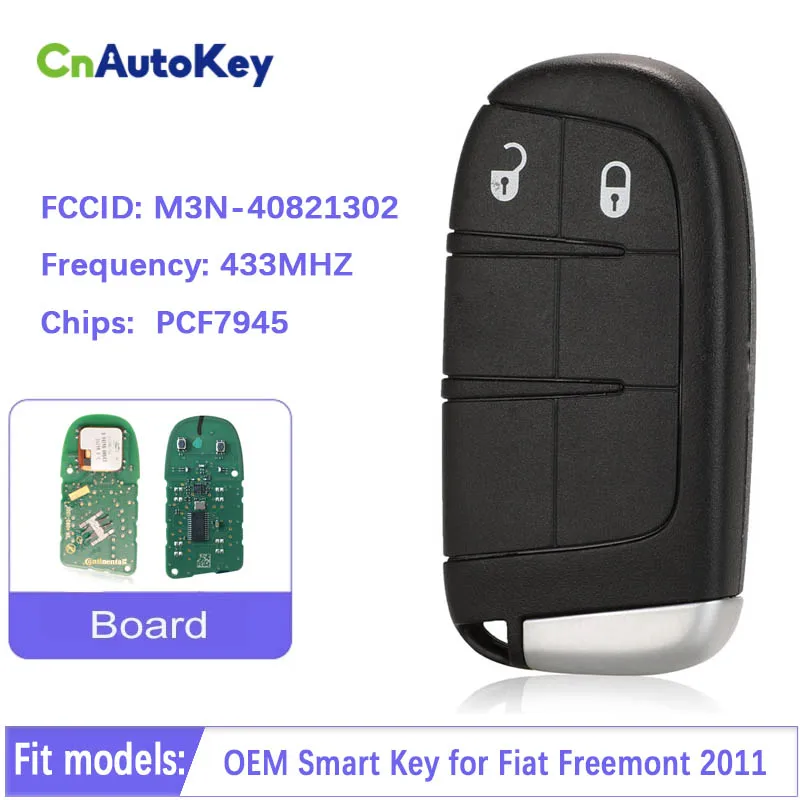 CN017003 OEM Smart Key Control pre Fiat Freemont 2011 Pôvodné Diaľkové Kľúča Vozidla s 433MHz PCF 7953/7945 Čip nastúpenie bez kľúča Obrázok 0