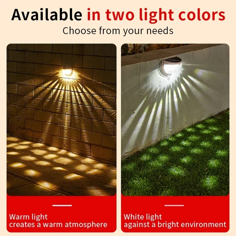 1/2/4pcs LED Solárne Svetlo Vonkajšie Nástenné Svietidlá Energie Záhradné Lampy Nepremokavé Solárne Lampy, Vianočné Dekorácie Vlkovcový Nový Rok 2023 Obrázok 5