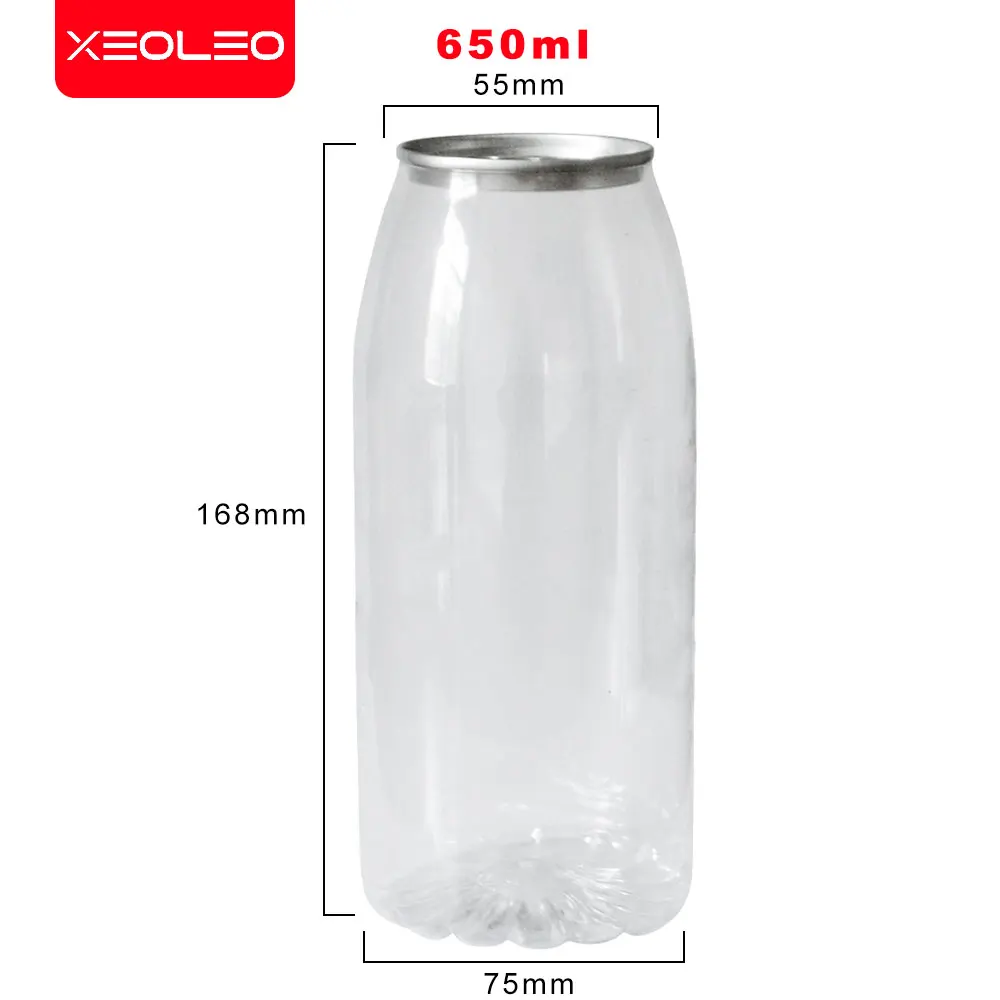 XEOLEO 100ks 500 ml/650 ml PET fľaša s vekom na Mlieko, čaj PET môže Bublina čaj/Nápoj/Nápoj fľaša s Krytom uzavretých fľaše Obrázok 2