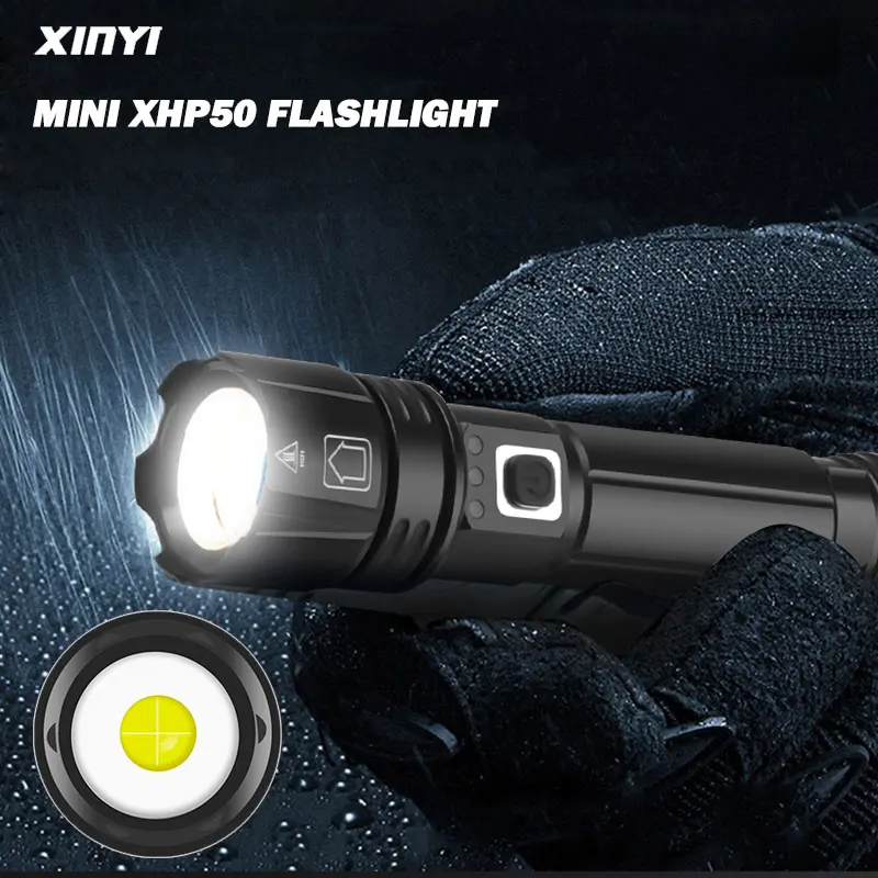 MINI XHP50 LED Baterka Použiť 14500 Batérie Podporu Zoom 5 Svetelné Režimy, Vodotesný, Baterka, Vhodné pre dobrodružstvo, kempovanie a pod. Obrázok 0