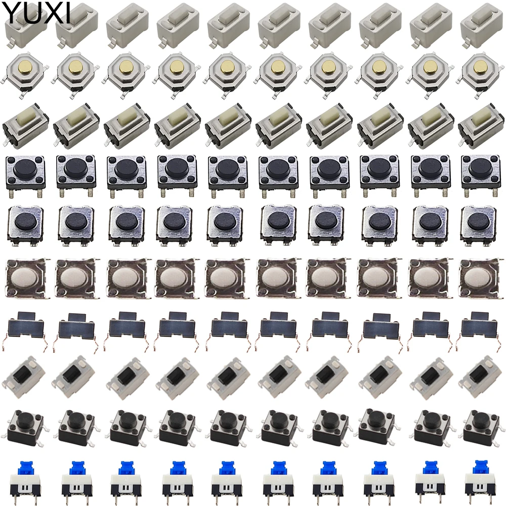 YUXI 10PCS 10 Typov Dotykové Tlačidlo Dotknite sa Prepnúť Vzdialené Tlačidlá Tlačidlo Microswitch DIY Nástroj Príslušenstvo Obrázok 0
