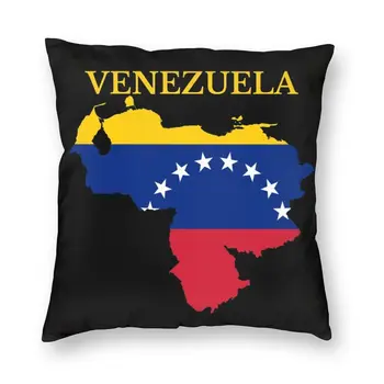 Venezuela Mapa Vlajku Krajiny, Vankúše Obývacia Izba Gauč Republiky Venezuela Štvorcový Vankúš 45x45 Domova Dekorácie